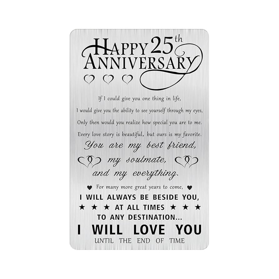世界地図帳 FREUND 25 ANNIVERSARY Alotozo 25th Anniversary Card Gifts for Husband Him, Happy